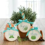 Herb Garden Markers cross-stitch designed by Chrissy Callahan