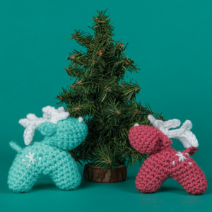 Crochet Reindeer Ornaments by TurtleBunny Creations