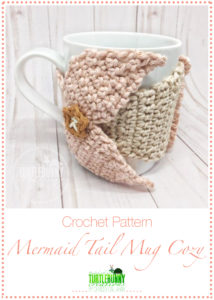 Mermaid Tail Mug Cozy Crochet Pattern by TurtleBunny Creations
