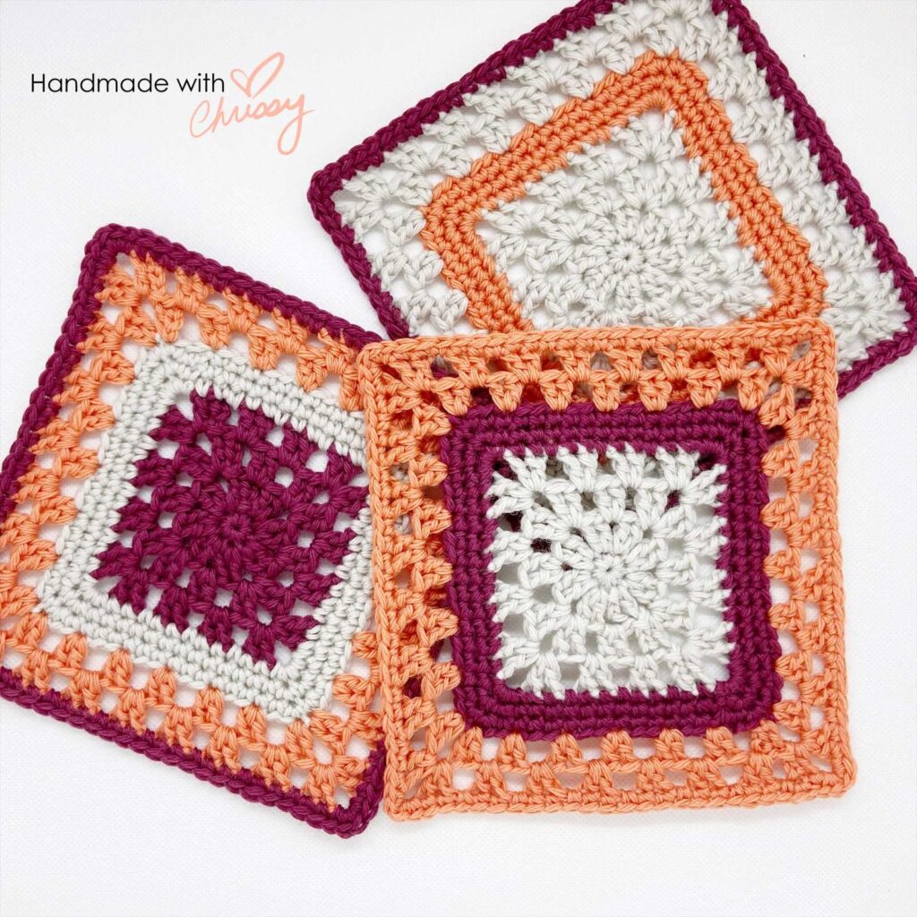 Frames Crochet Granny Square designed by Handmade with Chrissy included in 60 Quick Granny Squares from Sixth and Spring and Cascade Yarns