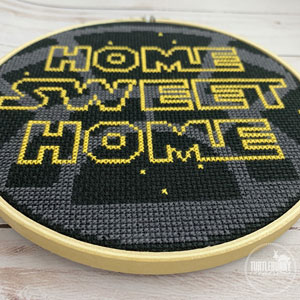 Star Wars Inspired Home Sweet Home Cross-Stitch Design by Chrissy Callahan