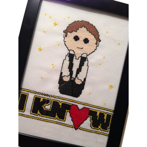 Star Wars Inspired Han Solo Cross Stitch Design by TurtleBunny Creations